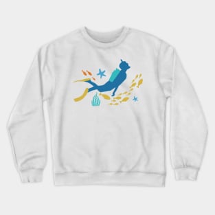 When You Go Through Deep Waters I Will Be With You, Vacation Bible School, Sunday School Teacher, Scuba Diving (2 Sided) Crewneck Sweatshirt